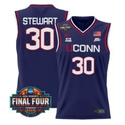 Breanna Stewart Jersey #30 UConn Huskies 2026 Final Four Stitched Navy by My store basketball