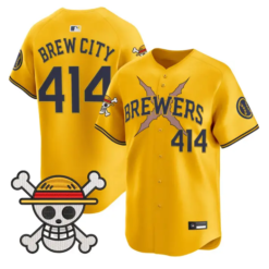 Brew City Jersey #414 Milwaukee Brewers One Piece Vapor Premier Stitched by My Store