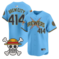Brew City Jersey #414 Milwaukee Brewers One Piece Vapor Premier Stitched by My Store