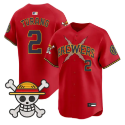 Brice Turang Jersey #2 Milwaukee Brewers One Piece Premier Stitched by My Store
