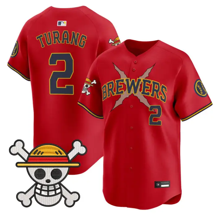 Brice Turang Jersey #2 Milwaukee Brewers One Piece Premier Stitched by My Store