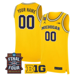 Custom Michigan Wolverines Jersey 2026 Final Four Patch Basketball Stitched by My store basketball