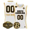 Custom South Carolina Gamecocks Jersey 2026 Final Four Stitched White Gold by My store basketball