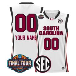 Custom South Carolina Gamecocks Jersey 2026 Final Four Stitched White by My store basketball