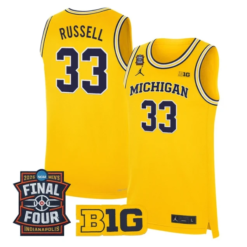 Cazzie Russell Jersey #33 Michigan Wolverines 2026 Final Four Stitched Maize by My store basketball