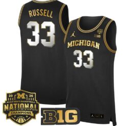Cazzie Russell Jersey #3 Michigan Wolverines 2026 National Champions Stitched by My store basketball