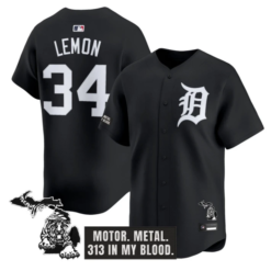 Chet Lemon Jersey #34 Detroit Tigers Old English Edition Stitched by My Store
