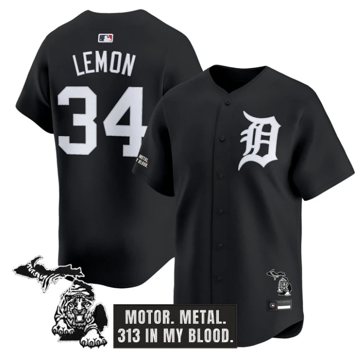 Chet Lemon Jersey #34 Detroit Tigers Old English Edition Stitched by My Store