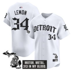Chet Lemon Jersey #34 Detroit Tigers Old English Edition Stitched by My Store