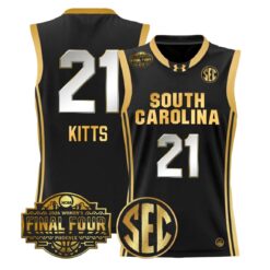 Chloe Kitts Jersey #21 South Carolina 2026 Final Four Stitched Black Gold by My store basketball