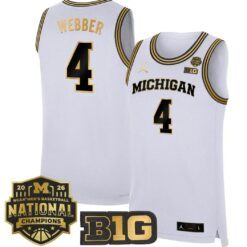 Chris Webber Jersey #4 Michigan Wolverines 2026 National Champions Stitched by My store basketball