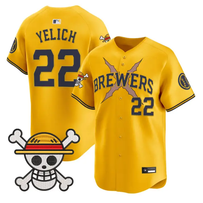 Christian Yelich Jersey #22 Milwaukee Brewers One Piece Premier Stitched by My Store