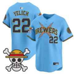 Christian Yelich Jersey #22 Milwaukee Brewers One Piece Premier Stitched by My Store