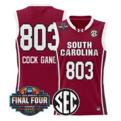 Cock Gang Jersey #803 South Carolina 2026 Final Four Stitched Garnet by My store basketball