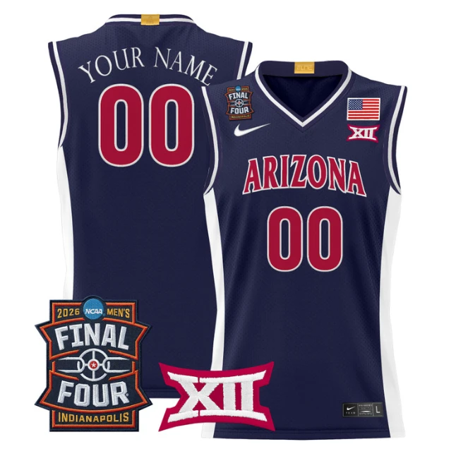 Custom Arizona Wildcats Jersey 2026 Final Four Patch All Stitched by My store basketball