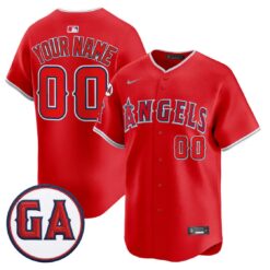 Custom Los Angeles Angels Jersey Garret Anderson Tribute Premier Stitched by My Store