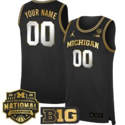 Custom Michigan Wolverines Jersey 2026 National Champions Stitched by My store basketball