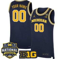 Custom Michigan Wolverines Jersey 2026 National Champions Stitched by My store basketball