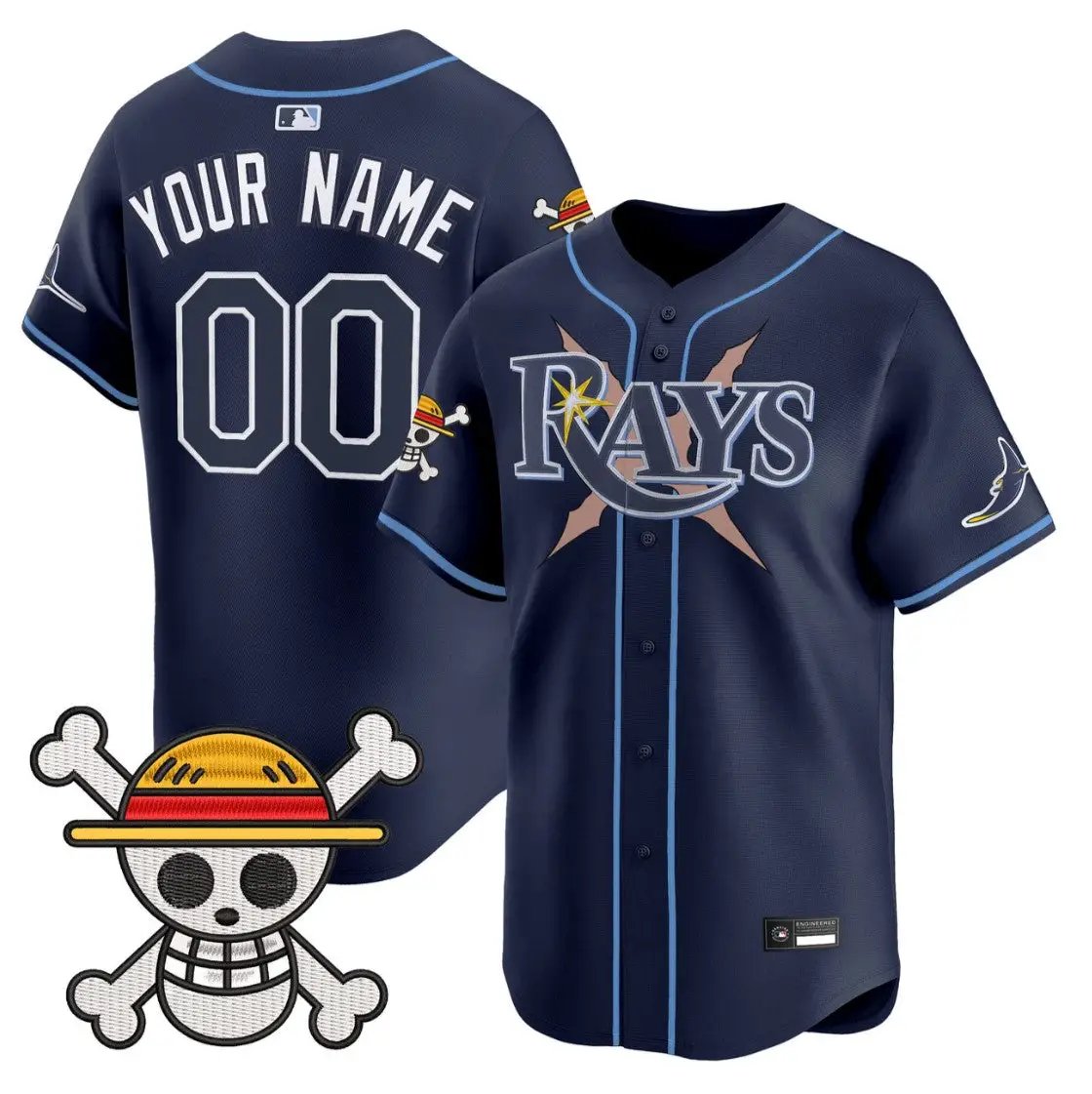 Custom Tampa Bay Rays Jersey Name, Number One Piece Premier Stitched by My Store