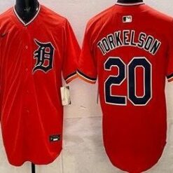 Detroit Tigers #20 Spencer Torkelson Orange Limited Jersey Stitched by My Store
