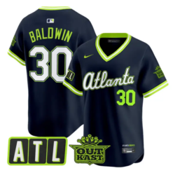 Drake Baldwin Jersey #30 Atlanta Braves 2026 City Connect Outkast Stitched by My Store