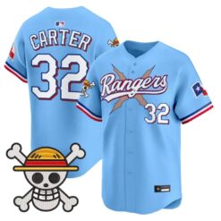 Evan Carter Jersey #32 Texas Rangers One Piece Premier Limited Stitched by My Store