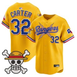 Evan Carter Jersey #32 Texas Rangers One Piece Premier Limited Stitched by My Store