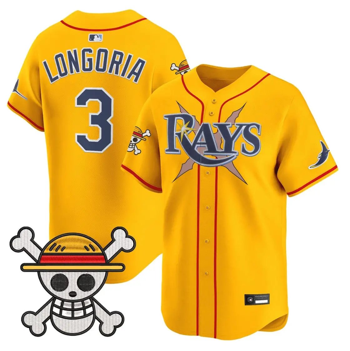 Evan Longoria Jersey #3 Tampa Bay Rays One Piece Premier Stitched by My Store