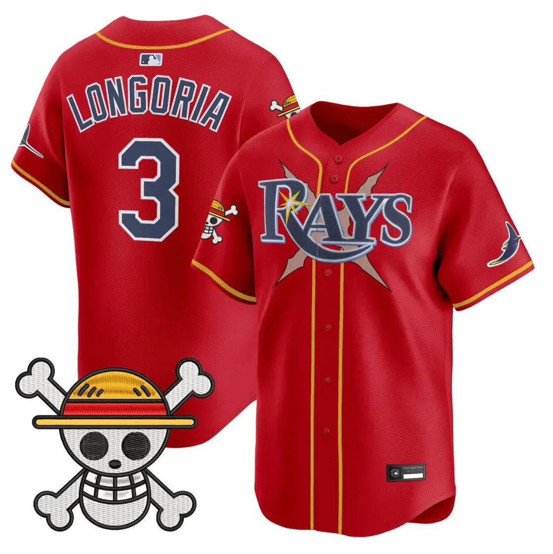 Evan Longoria Jersey #3 Tampa Bay Rays One Piece Premier Stitched by My Store