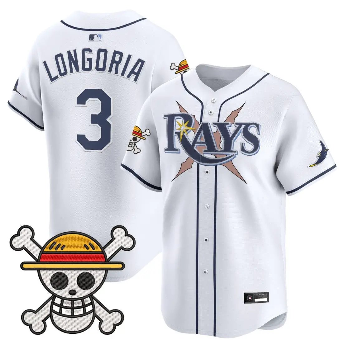 Evan Longoria Jersey #3 Tampa Bay Rays One Piece Premier Stitched by My Store