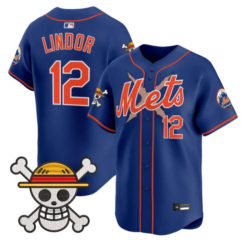 Francisco Lindor Jersey #12 New York Mets One Piece Premier Stitched by My Store