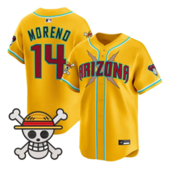 Gabriel Moreno Jersey #14 Diamondbacks One Piece Vapor Premier Stitched by My Store