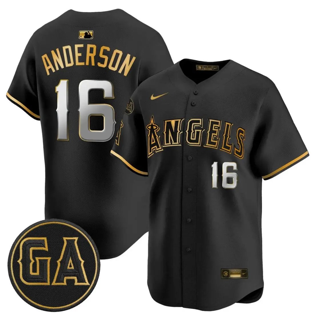 Garret Anderson Jersey #16 Angels Garret Anderson Tribute Stitched by My Store