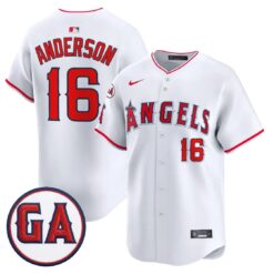 Garret Anderson Jersey #16 Angels Garret Anderson Tribute Stitched by My Store