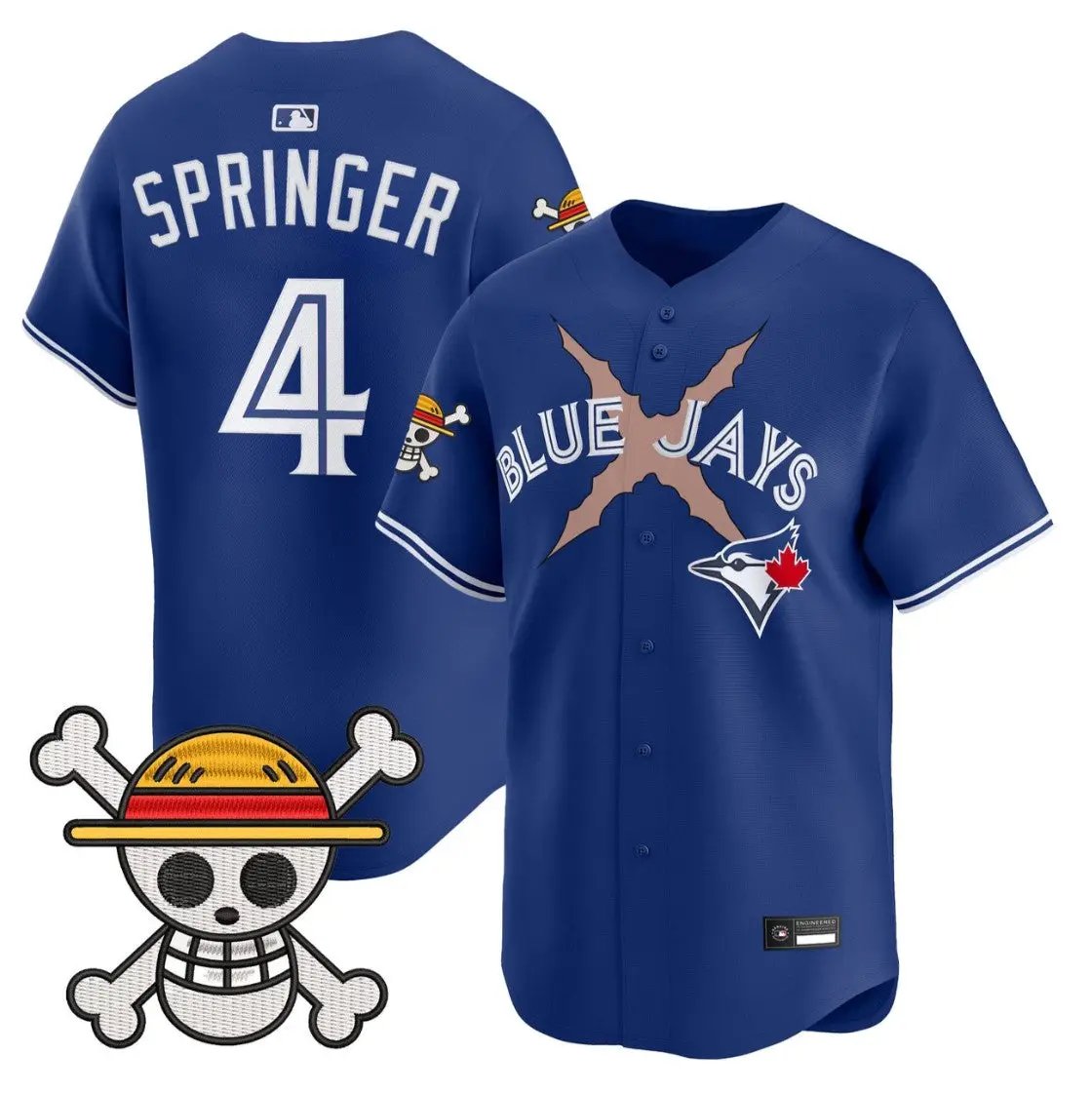 George Springer Jersey #4 Blue Jays One Piece Premier Limited Stitched by My Store