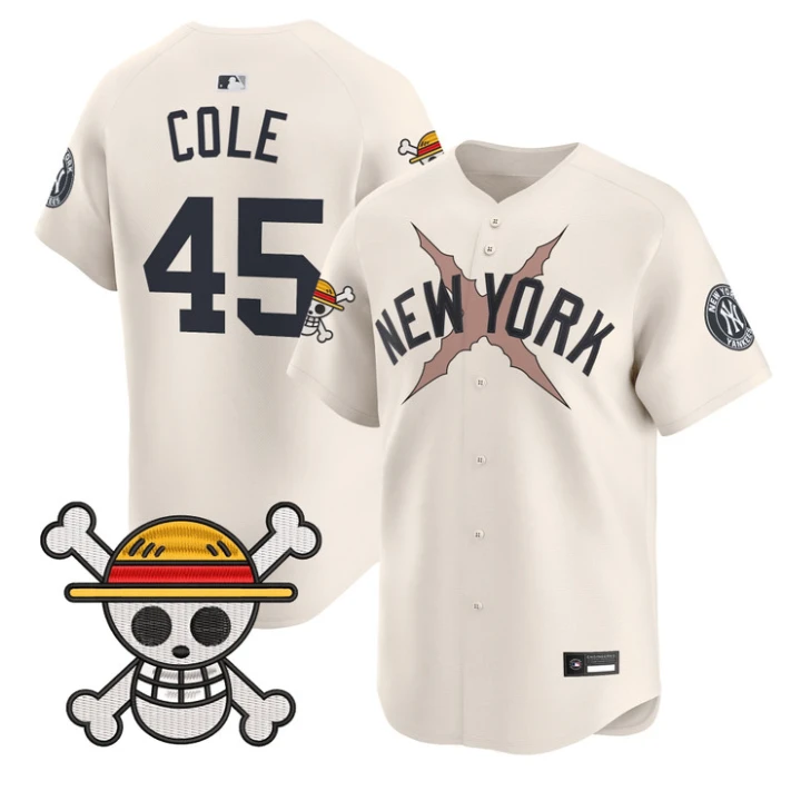 Gerrit Cole Jersey #45 Yankees One Piece Vapor Premier Stitched by My Store