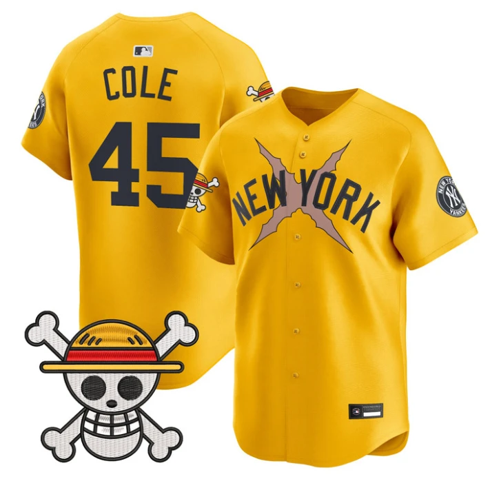 Gerrit Cole Jersey #45 Yankees One Piece Vapor Premier Stitched by My Store