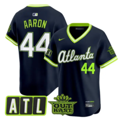 Hank Aaron Jersey #44 Atlanta Braves 2026 City Connect Outkast Stitched by My Store