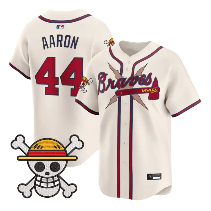 Hank Aaron Jersey #44 Atlanta Braves One Piece Premier Stitched by My Store