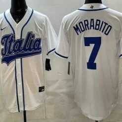 Italy #7 Nick Morabito White 2026 World Baseball Classic Cool Base Jersey by My Store