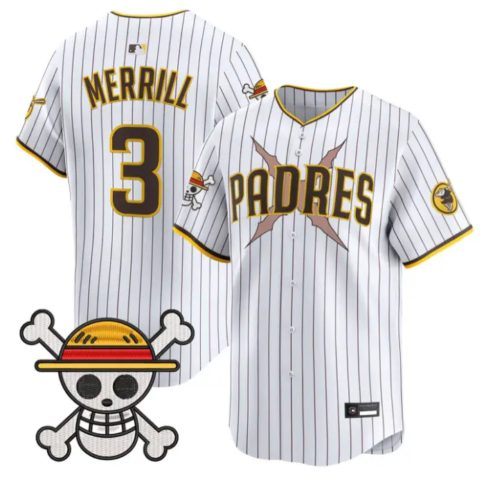 Jackson Merrill Jersey #3 Padres One Piece Premier Limited Stitched by My Store