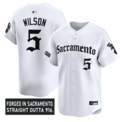 Jacob Wilson Jersey #5 Athletics Sacramento Gothic Edition Stitched by My Store