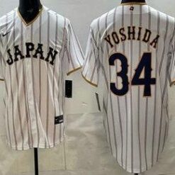 Japan #34 Masataka Yoshida White 2026 World Baseball Classic Cool Base Jersey by My Store