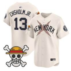 Jazz Chisholm Jr Jersey #13 Yankees One Piece Vapor Premier Stitched by My Store