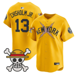 Jazz Chisholm Jr Jersey #13 Yankees One Piece Vapor Premier Stitched by My Store