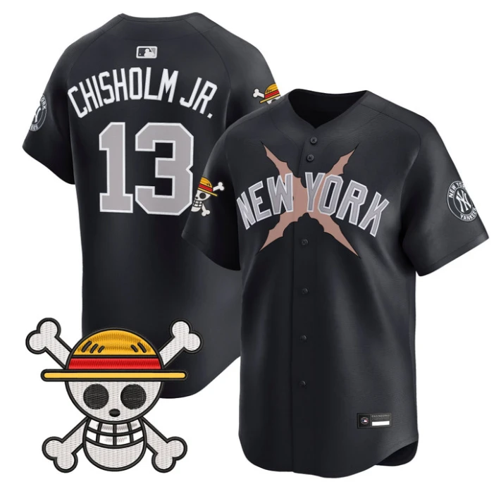 Jazz Chisholm Jr Jersey #13 Yankees One Piece Vapor Premier Stitched by My Store