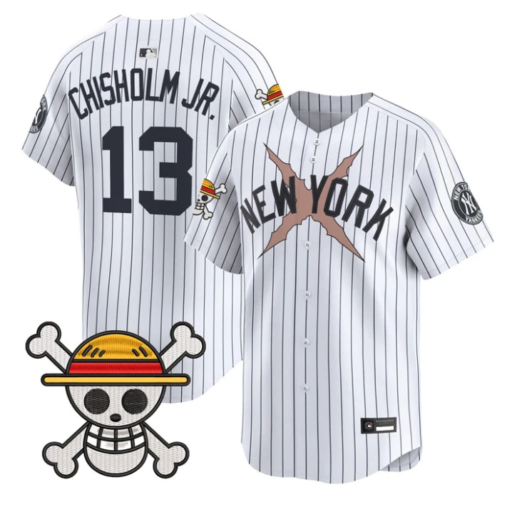 Jazz Chisholm Jr Jersey #13 Yankees One Piece Vapor Premier Stitched by My Store