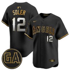 Jorge Soler Jersey #12 Angels Garret Anderson Tribute Premier Stitched by My Store