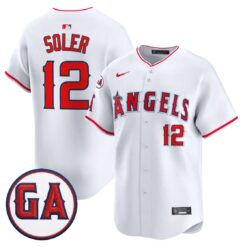 Jorge Soler Jersey #12 Angels Garret Anderson Tribute Premier Stitched by My Store