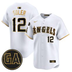 Jorge Soler Jersey #12 Angels Garret Anderson Tribute Premier Stitched by My Store